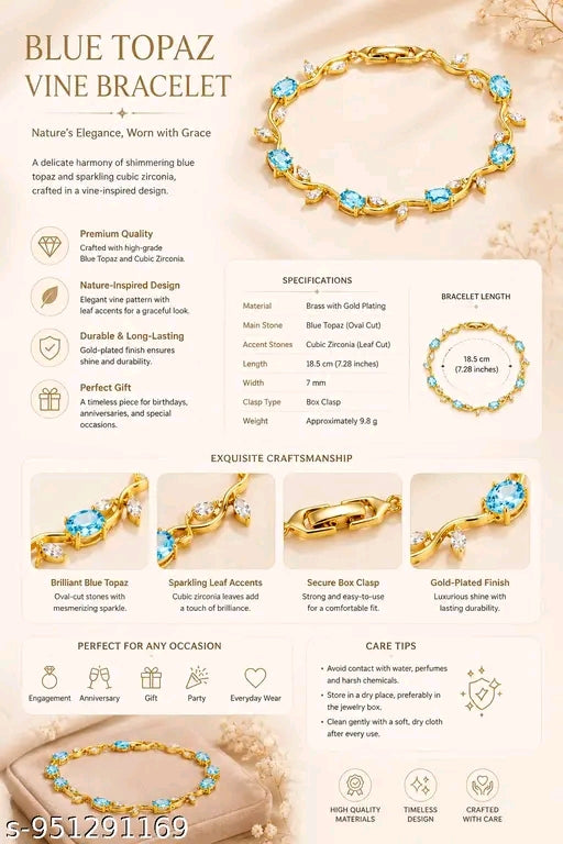 ✨Turlip Blue Bracelet for Women & Girls✨