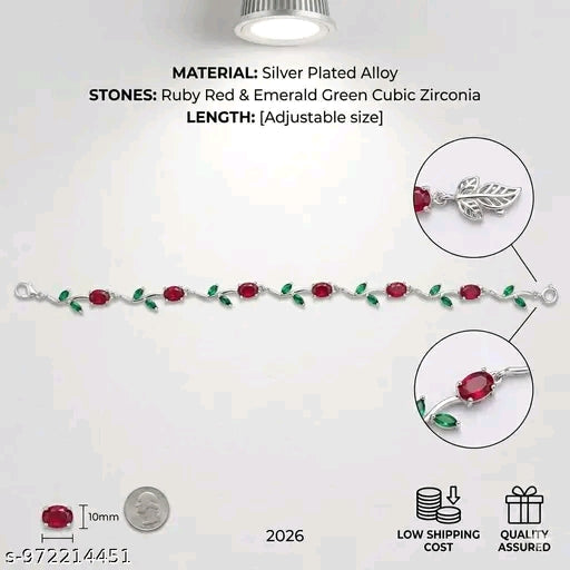 ✨Tulip Green & Red Bracelet for Women & Girls ✨