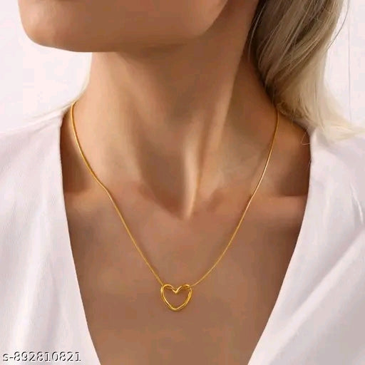 ✨Fancy Heart Pendant Necklace Gold Planted Heart Pendant Necklace ✨