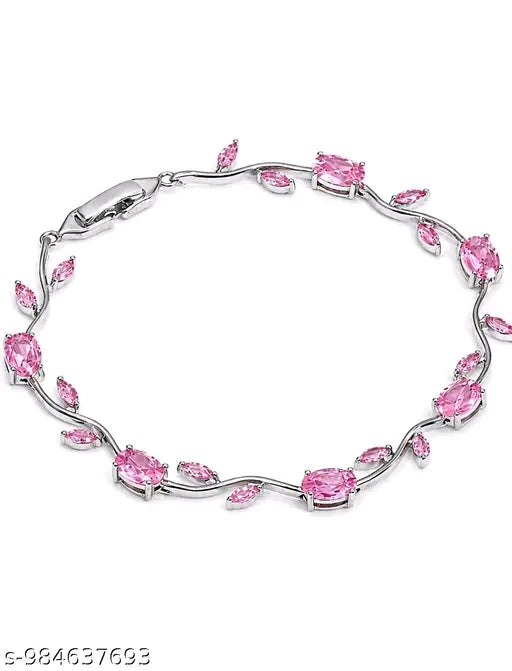✨Tulip  Pink Leaf Bracelet for Women & Girls ✨