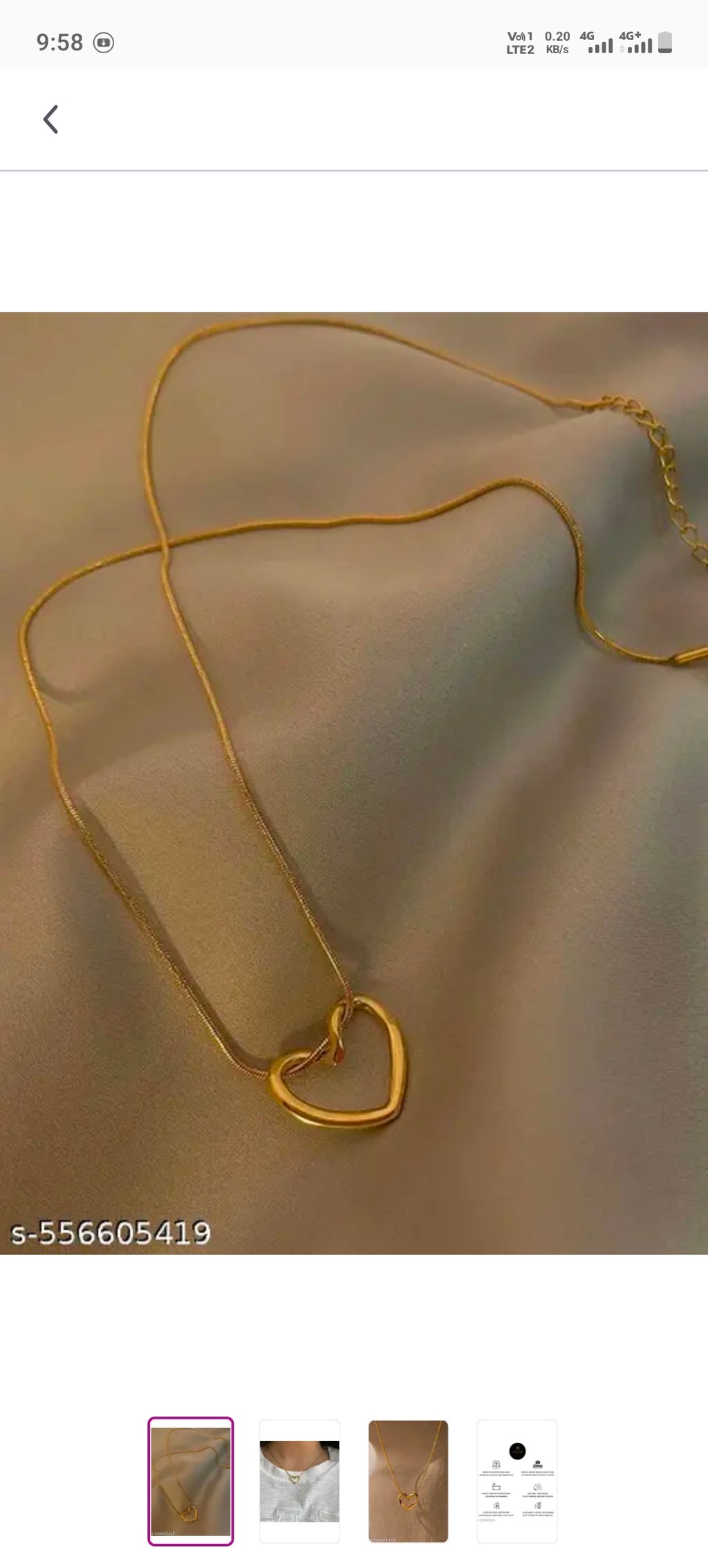 ✨Fancy Heart Pendant Necklace Gold Planted Heart Pendant Necklace ✨
