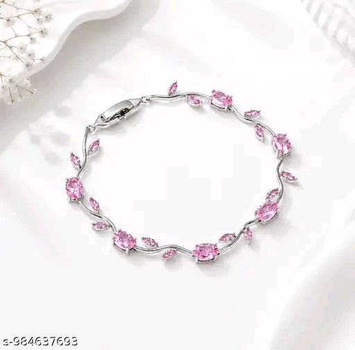 ✨Tulip  Pink Leaf Bracelet for Women & Girls ✨